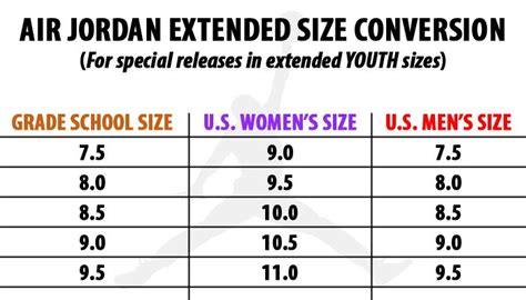 Girls Jordan Shoes Size Chart