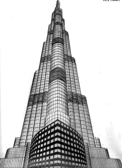 The Burj Khalifa by CauserofChaos on DeviantArt | Perspective drawing architecture, Architecture ...