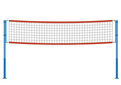 Vector Volleyball Net Illustration. Stock Illustration - Illustration of badminton, background ...