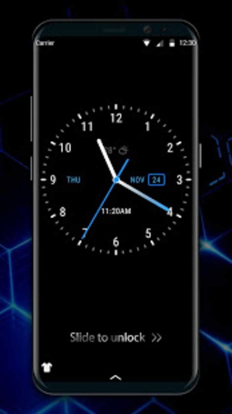 Android için Black clock lock screen for android phone - İndir