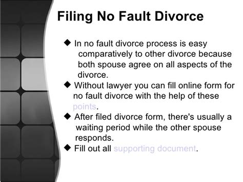 No fault divorce