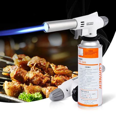 Blow Torch BBQ Guns Butane Gas Welding Gun Burner Kitchen Torch Flamethrower Soldering Cooking ...