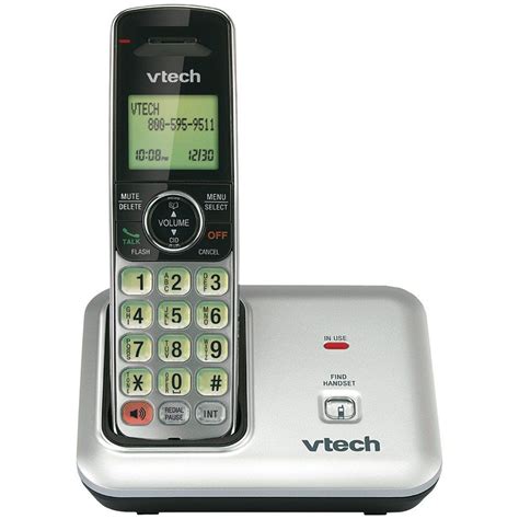 VTech CS6419 DECT 6.0 Expandable Cordless Phone with Caller ID/Call Waiting, Silver with 1 ...