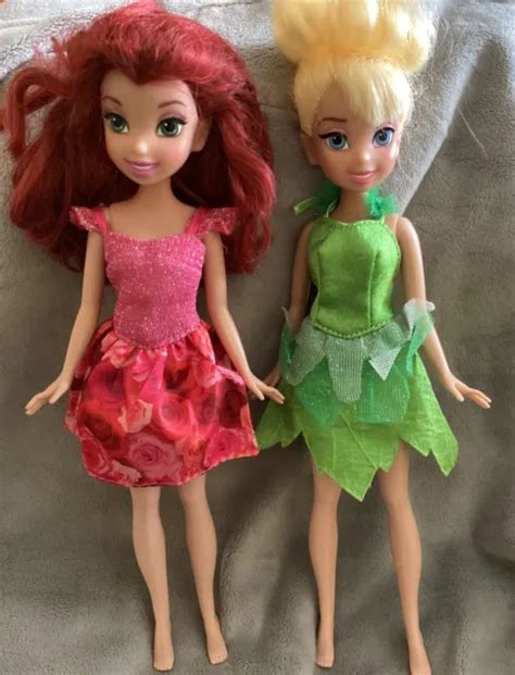 DISNEY PRINCESS , Tinkerbell Fairies Tinkerbell & Rosetta Dolls. VGC £2 ...