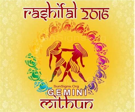 Mithun 2016 Rashifal Predictions - SunSigns.Org