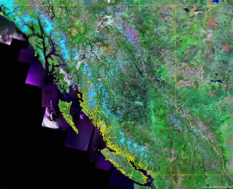 British Columbia Map & Satellite Image | Roads, Lakes, Rivers, Cities