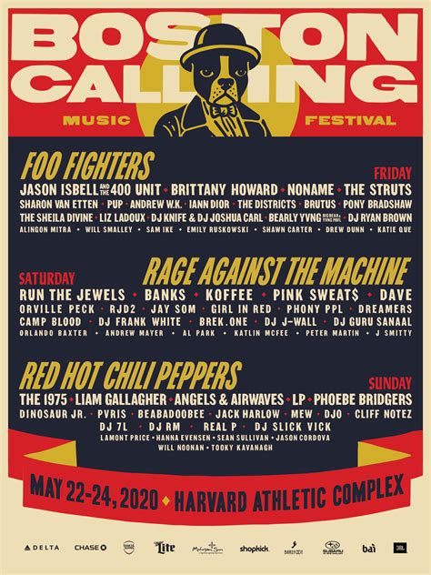 Boston Calling Lineup 2020: RHCP, Foo Fighters, Rage