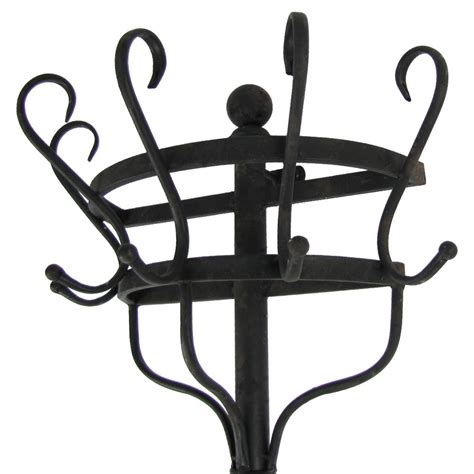 Antique Wall Mounted Coat Rack | Details about Vintage Black Metal Wall Mount… | Wall mounted ...