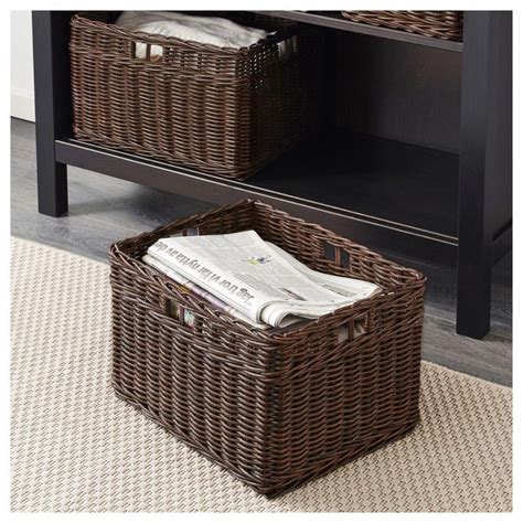 IKEA - GABBIG Basket dark brown #yard | Basket, Wicker baskets storage, Ikea