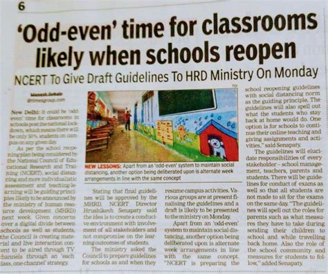 “ODD-EVEN" SYSTEM FOR CLASSROOMS (LIKELY) WHEN SCHOOLS REOPEN