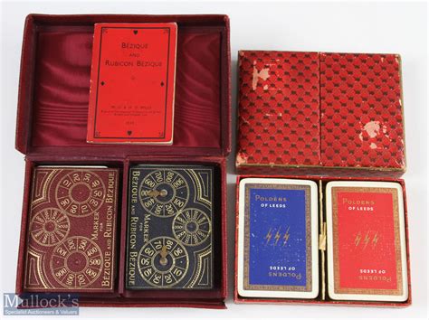 Mullock's Auctions - c1933 Bezique and Rubicon Bezique card game with...