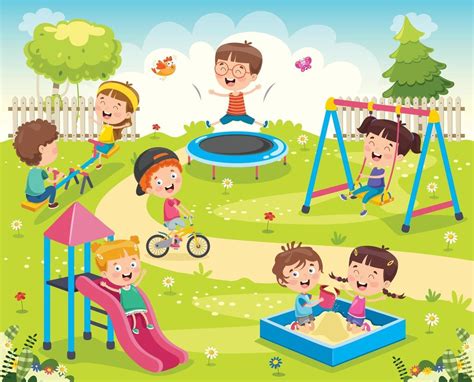 Children Playing In The Park 2822917 Vector Art at Vecteezy