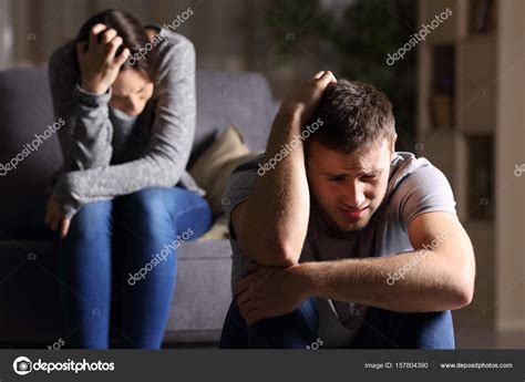 Sad couple after breaking up — Stock Photo © AntonioGuillemF #157804390