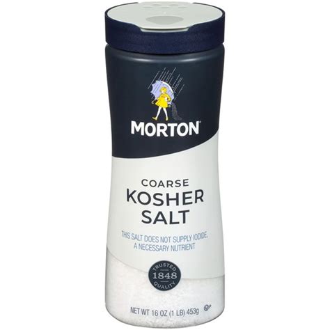 Morton Coarse Kosher Salt, 16 Ounce (16 ct) from Mollie Stone's Markets - Instacart