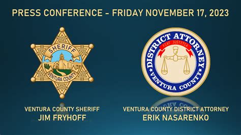 Ventura County District Attorney & Sheriff's Office - Joint Press ...