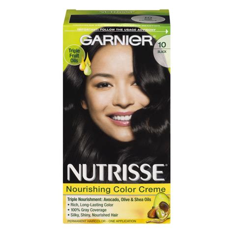 Save on Garnier Nutrisse Hair Color Black 10 Order Online Delivery | MARTIN'S