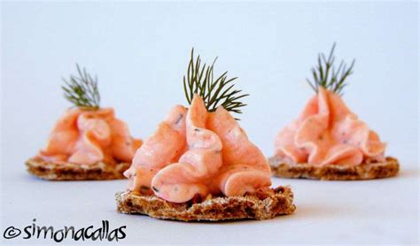 Smoked Salmon Mousse Canapés Recipe - simonacallas