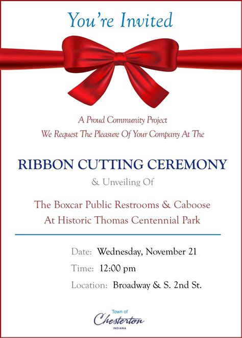 Ribbon Cutting Invitation Template