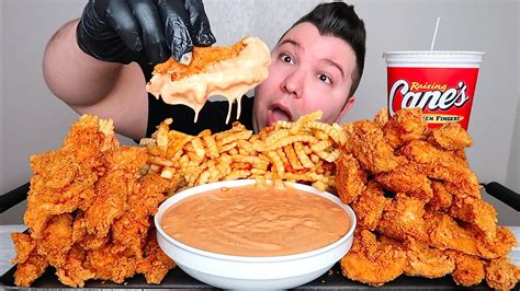 Raising Cane's Fried Chicken With Sauce • The Best Chicken Ever • MUKBANG - YouTube