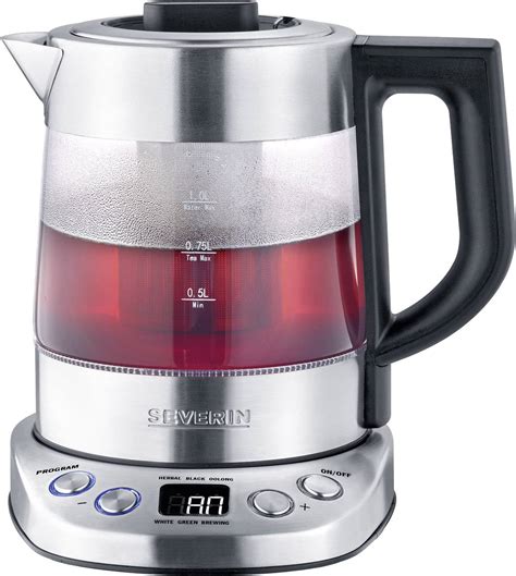 Severin WK 3473 Tea maker Glass, Stainless steel | Conrad.com