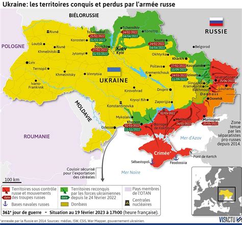 Carte. Guerre en Ukraine : un an de conflit, quels sont les territoires ...