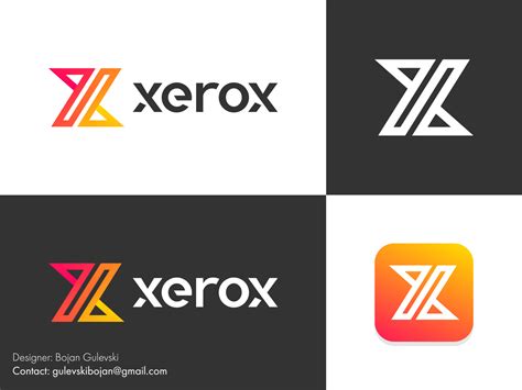 X Logo Design - xerox Logo design by Bojan Gulevski on Dribbble