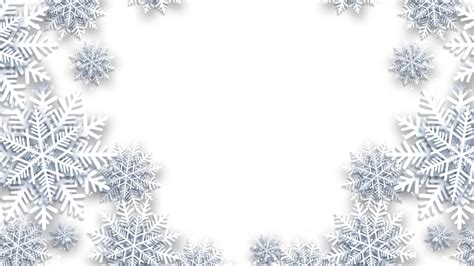 Christmas Winter Snowflake Border Three Dimensional Light Blue ...