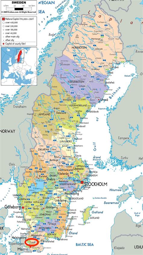 Lund Sweden map - Map of lund Sweden (Northern Europe - Europe)