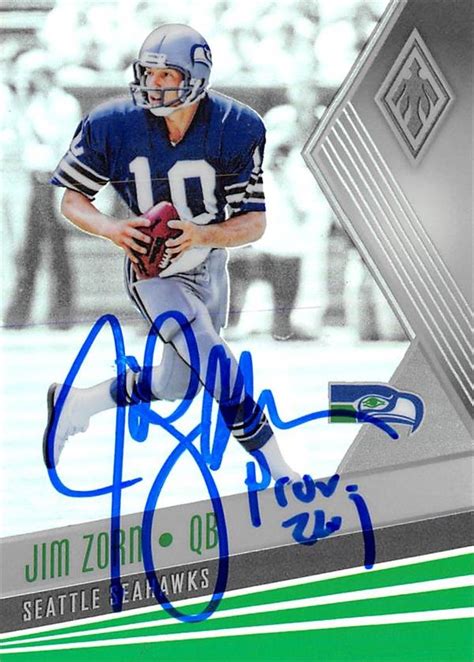 Jim Zorn autographed Football Card (Seattle Seahawks, SC) 2017 Panini ...