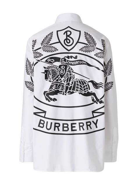 Burberry logo-print Cotton Shirt - Farfetch