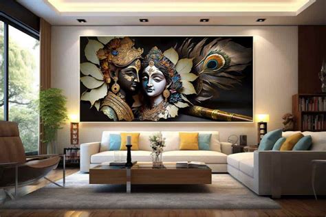 radha krishna paintings love wall art canvas home vastu