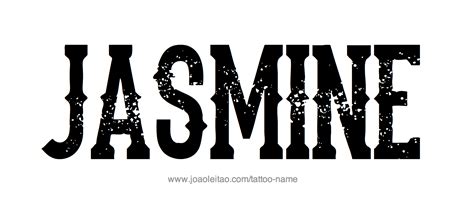 Jasmine Name Tattoo Designs