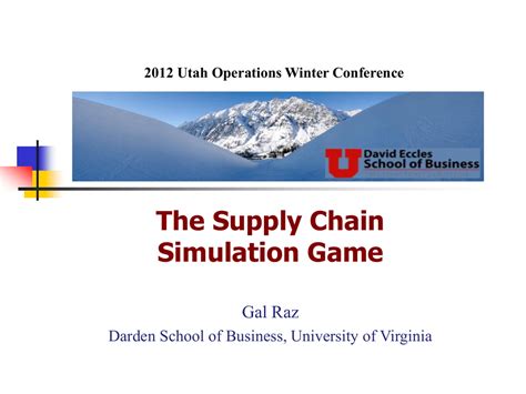 The Supply Chain Simulation Game