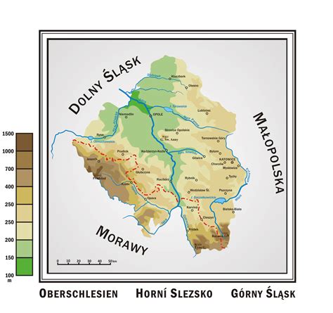 Physical map of Upper Silesia. - Maps on the Web