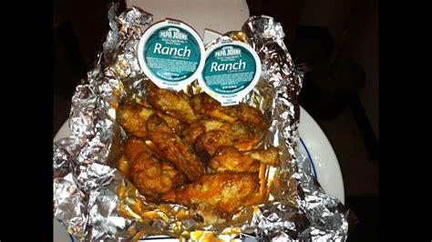 Papa John's Spicy Buffalo Wings Review - YouTube