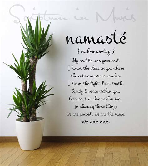 Namaste Definition Quote Vinyl Decal by ScriptumVinyl on Etsy | Meditation room, Namaste ...