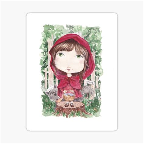 "Girl in red" Sticker for Sale by iMaya | Redbubble