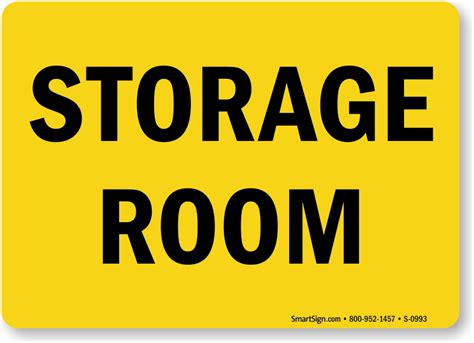 Storage Room Signs and Stock Room Signs- Storage Room Number Signs