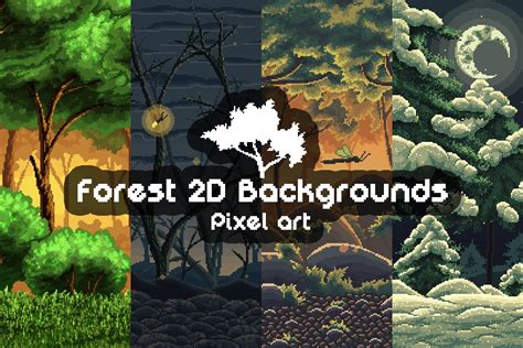 Pixel Art Forest 2D Backgrounds - CraftPix.net
