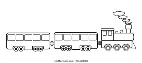 Toy Train On White Background Vector Stock Vector (Royalty Free) 205920628 | Shutterstock