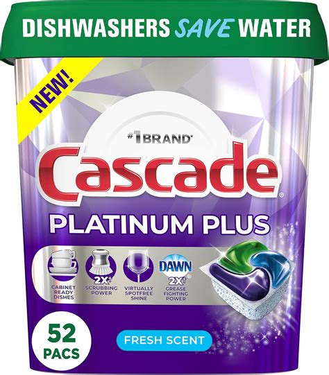 Cascade Platinum Plus Dishwasher Pod, Dishwasher Detergent, Dishwasher ...