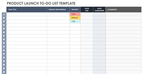 Product Launch Checklist Template Free