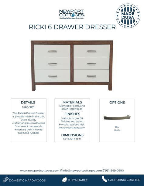 Ricki 6 Drawer Dresser – Frankel's Furniture