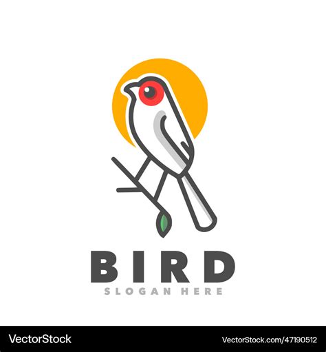 Bird simple logo Royalty Free Vector Image - VectorStock