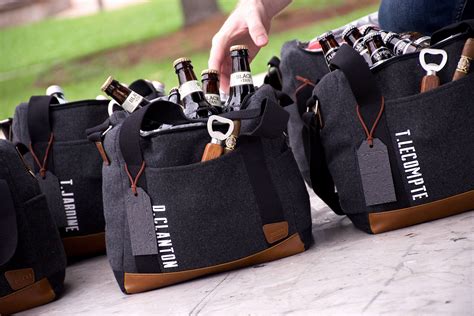 Gifts For Employees. Corporate Gift Ideas. Personalized Cooler Bag with Bottle Opener. (Qty. 1 ...