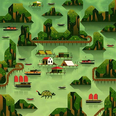 Dribbble - ha_long_bay_map_final.jpg by Aldo Crusher