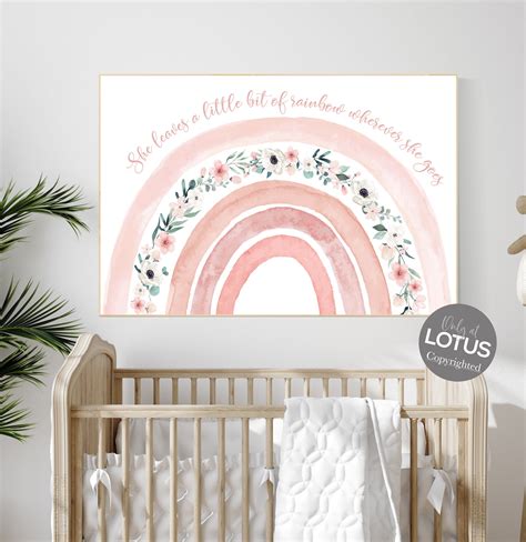 Nursery decor rainbow, Boho Rainbow Set, blush nursery, Nursery Decor boho, blush pink, rainbow ...