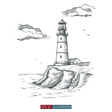 Lighthouse Outline Drawing - memmiblog