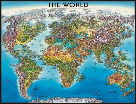 World Map Puzzle 1000 Pieces – Topographic Map of Usa with States