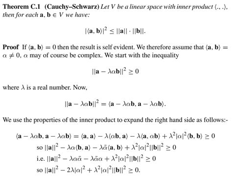 linear algebra - Understanding Proof of Cauchy-Schwarz Inequality - Mathematics Stack Exchange